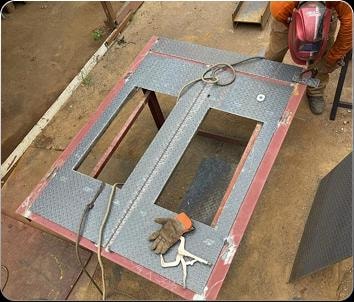 Cellar door fabrication workshop